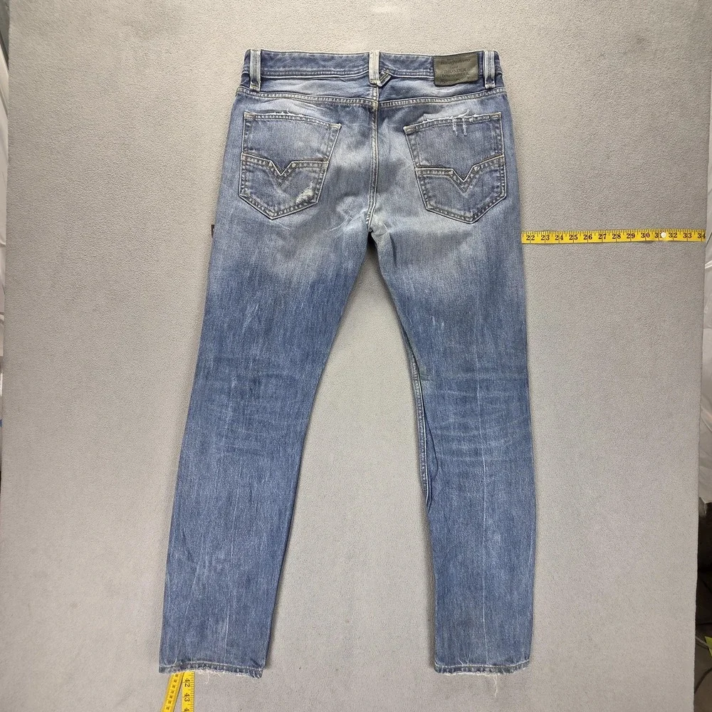 Diesel Jeans Mens 31x32 Blue Larkee-T Regular Tapered Button Fly Thunder 0075N